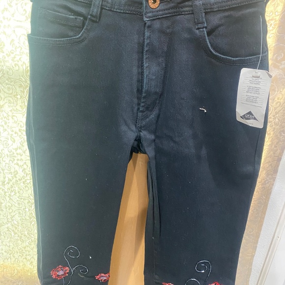 Ladies Vintage Embellished Black Parasuco Jeans Sz 26 - Picture 7 of 14